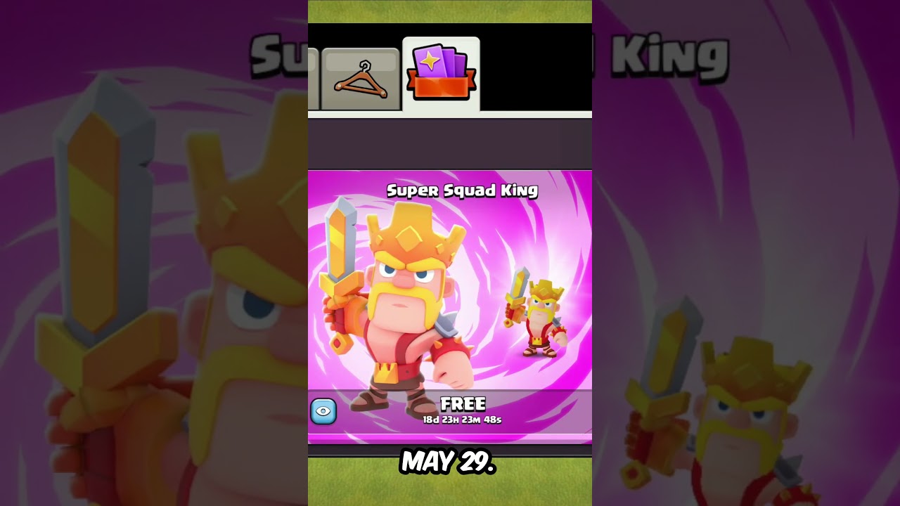 Super Squad King Skin Unlocked! How To Collect your Skin! Clash of Clans #SquadBusters