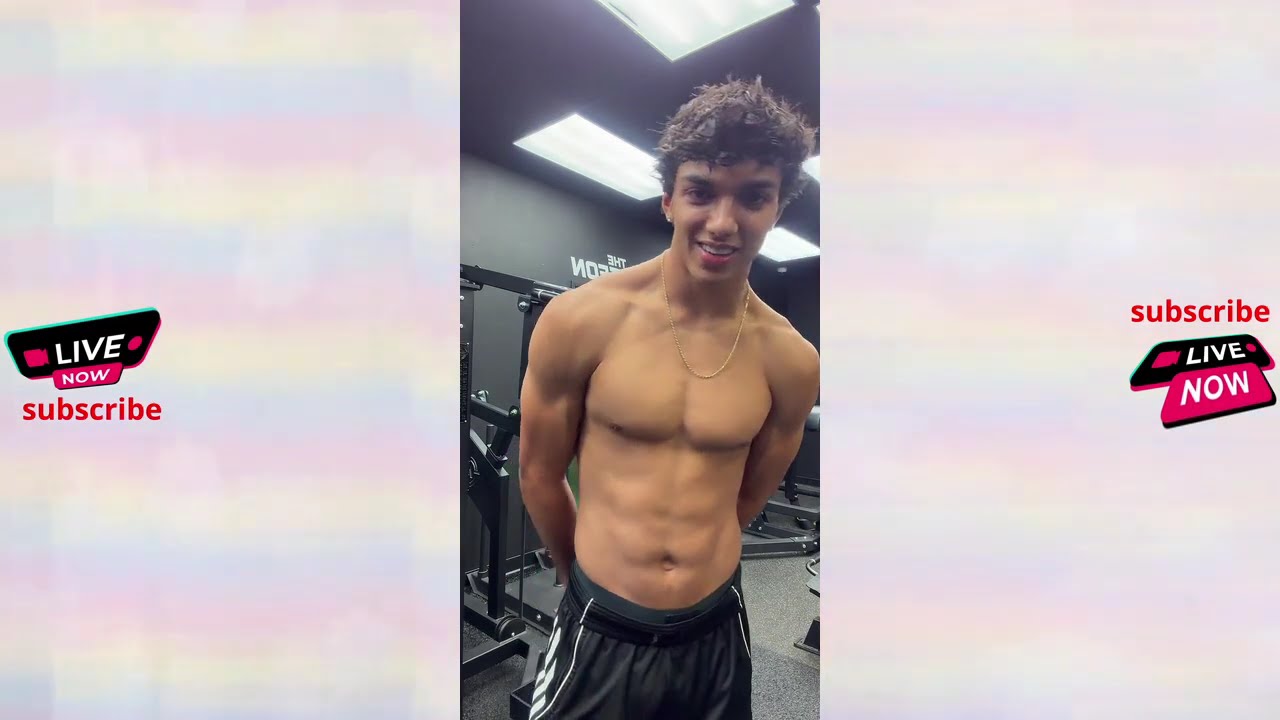 Nice fit body and handsome athlete focus on Live 💪American boy🔥TikTok USA