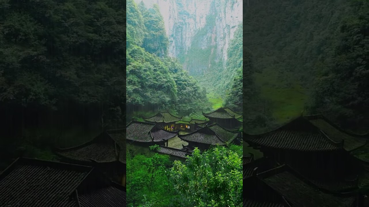 Embrace the tranquility of a rainy day in a Japanese village 🌧️🏯 #Serenity #Japan #explorepage