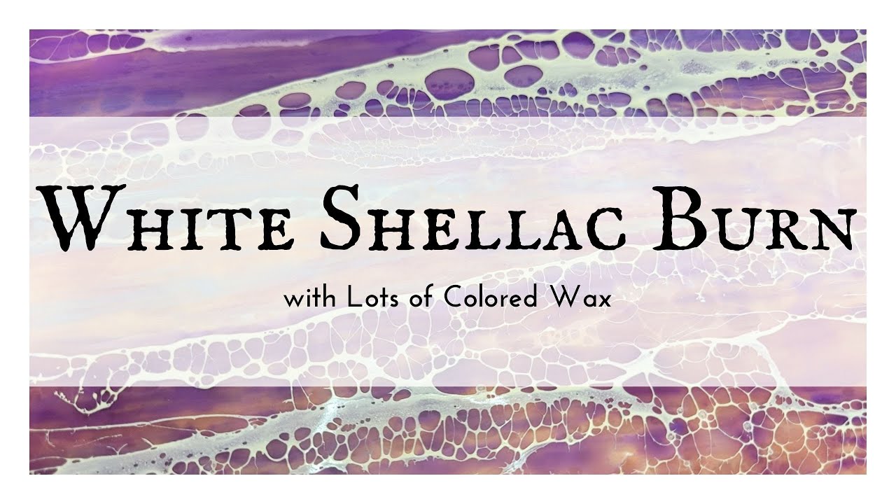 Sunset Shellac Burn Encaustic Painting with Colored Wax and White Shellac