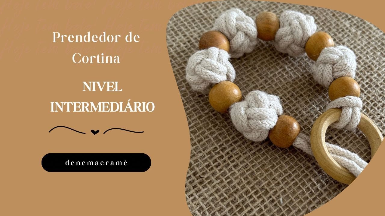 Tutorial Prendedor de Cortina Nível Iniciante
