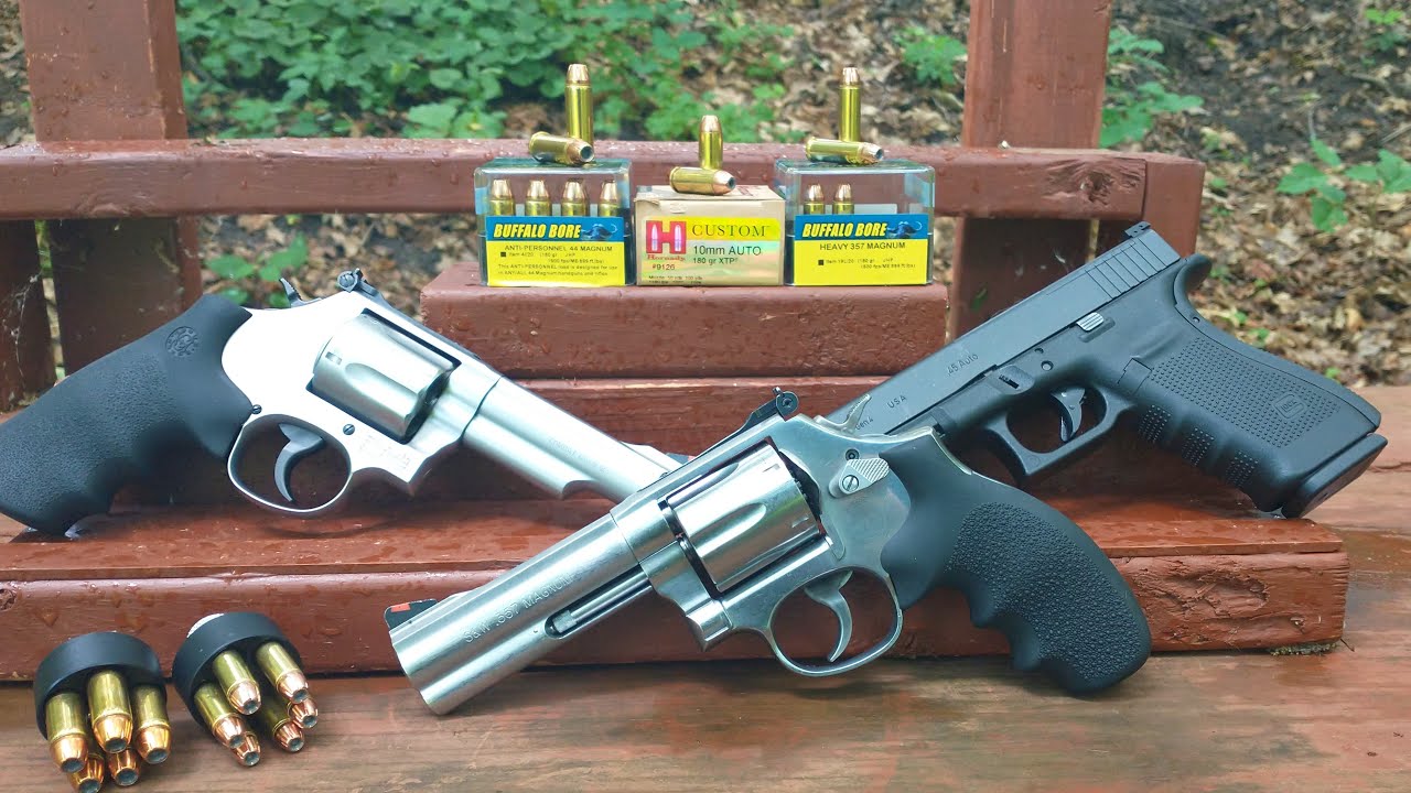 10 мм VS .357 Mag VS .44 Mag ALL 180 г XTP