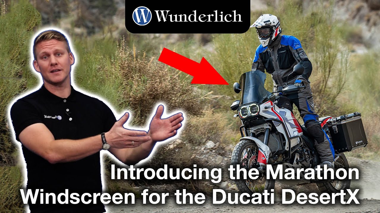 Enhance Your Ducati DesertX with the Wunderlich Marathon Windscreen