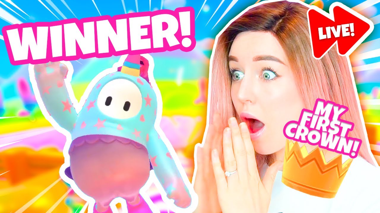 *FINALLY* got my first CROWN! 👑 (Fall Guys LIVE!)
