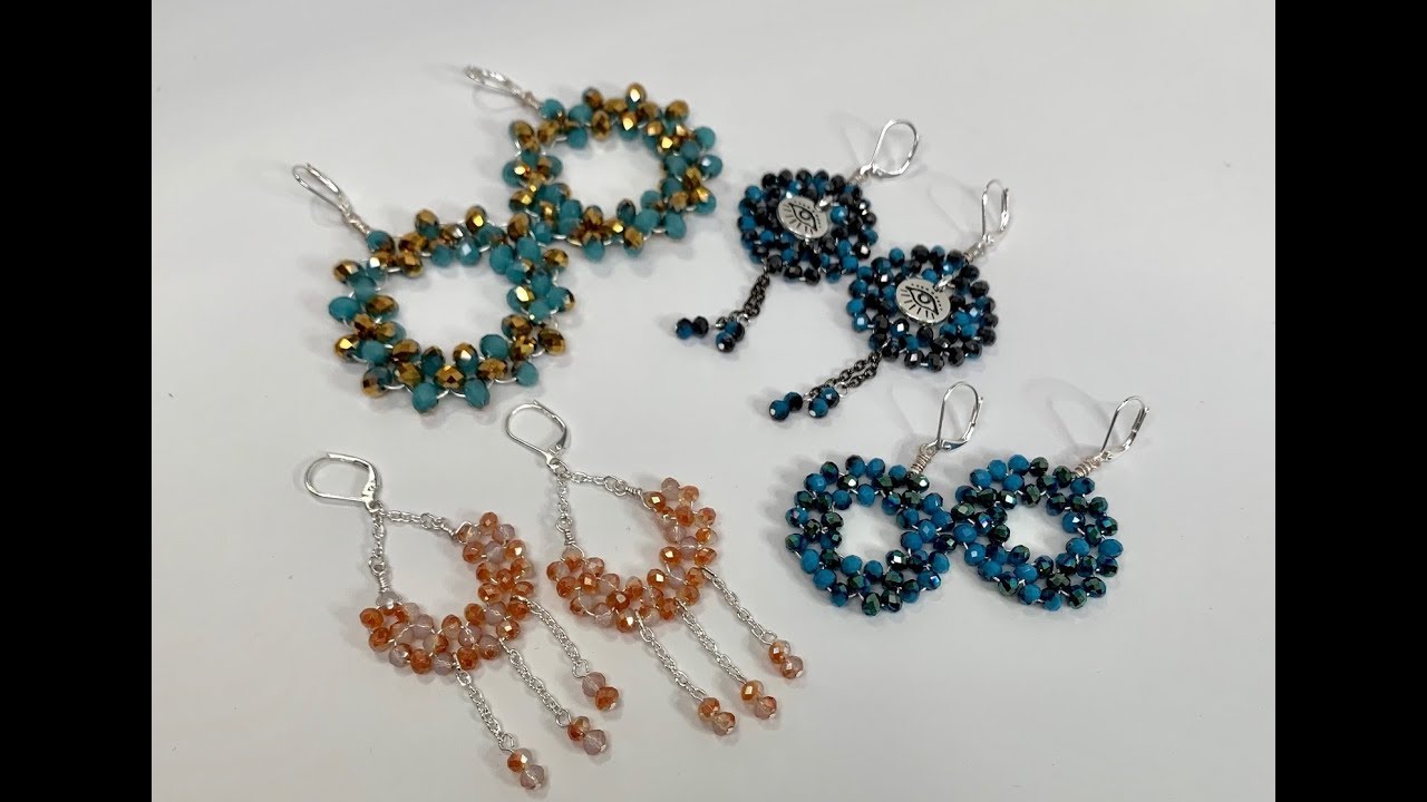 Artistic Wire Wrapped Wreath Earrings