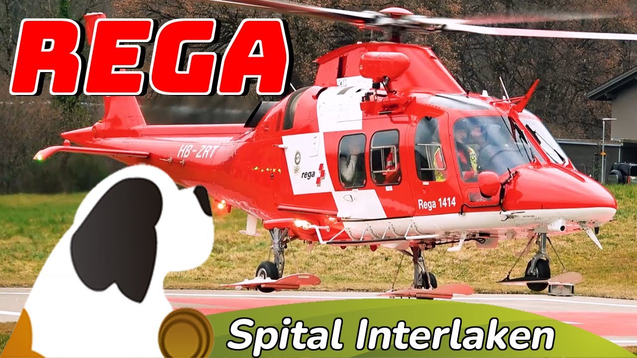 Viel Betrieb beim Spital Interlaken – Mehrere Rettungshelikopter gleichzeitig im Einsatz 🚁