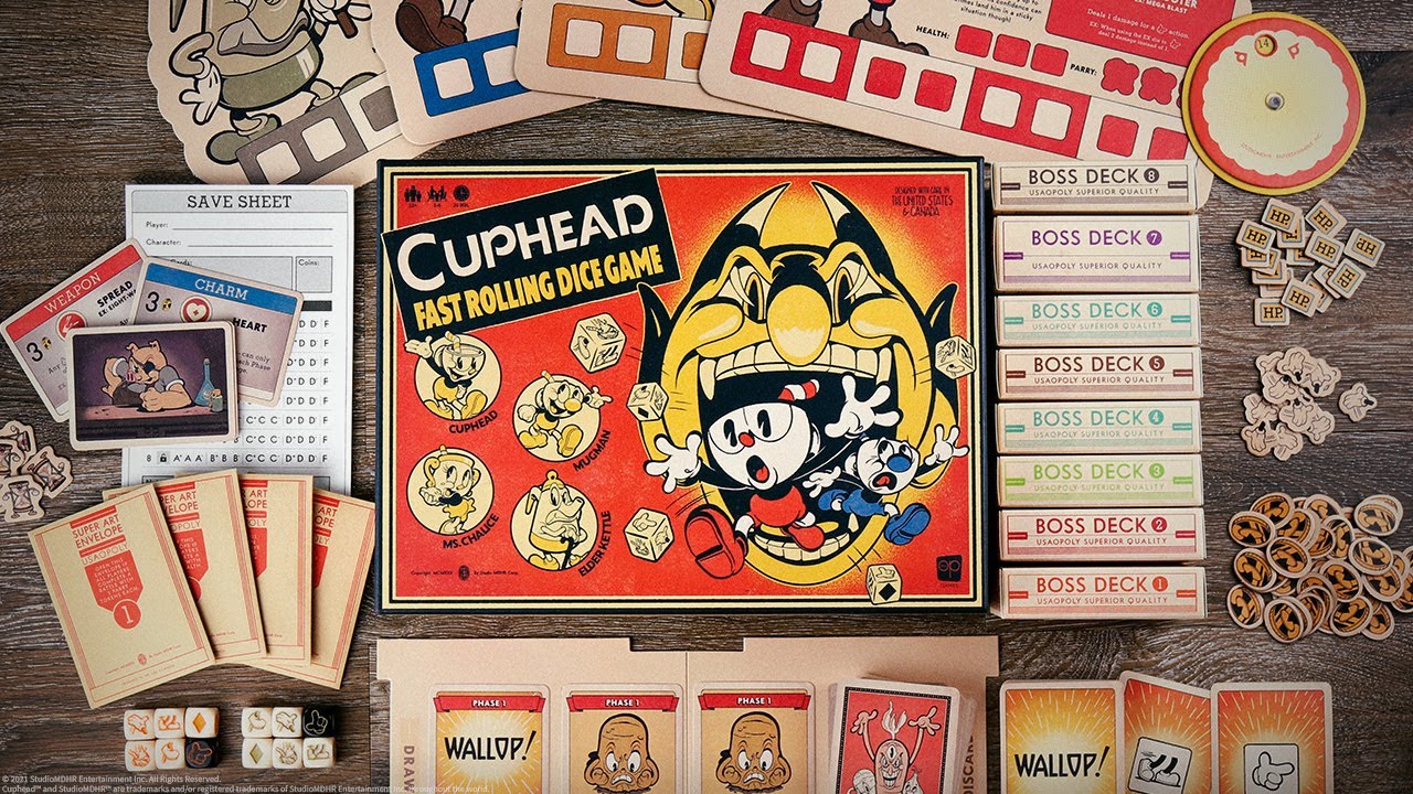 Cuphead Fast Rolling Dice Game Playthrough - The Op at Home Gen Con 2021 |  The Op Games