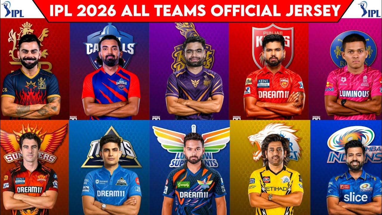 Tata IPL 2026 All Teams Official Jersey | LIVE IPL 2026 Jersey Launch | IPL Jersey 2026