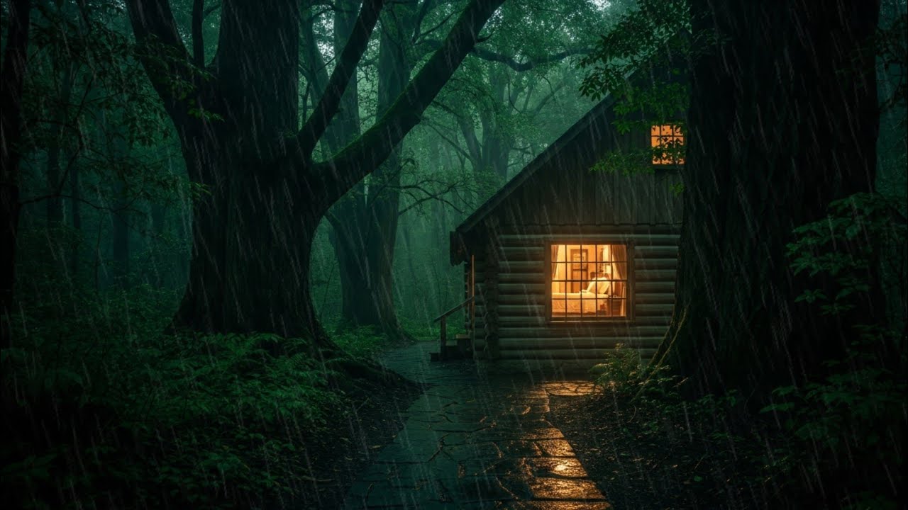 Night Rain in a Forest 🌧️ | Calm Rain Sounds for Deep Relaxation & Sleep