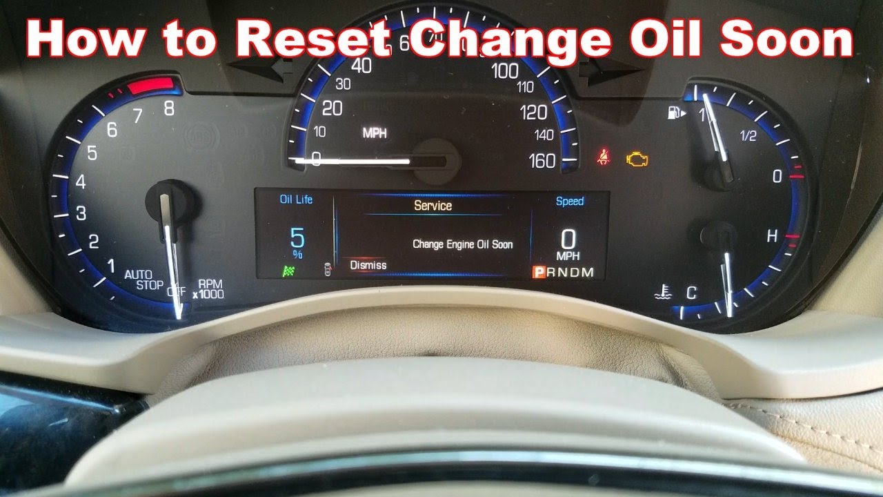 How to Reset Oil Life Light Cadillac ATS (Change Engine Oil Soon) 2013-2018