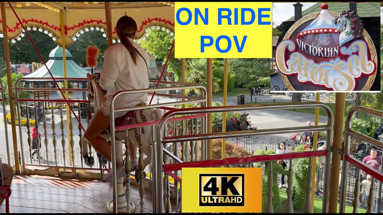 The Victorian Carousel ON RIDE in 4K & Off Ride - Paultons Park