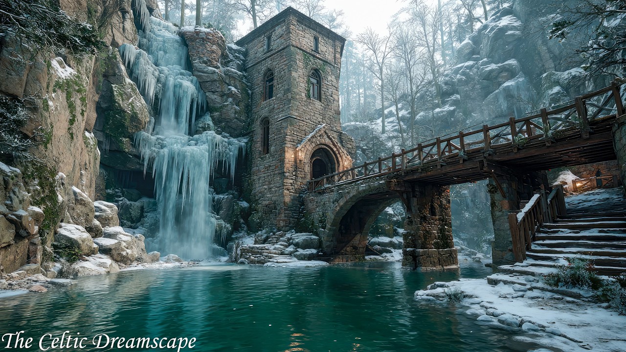 Enchanted Celtic Dreamscape: Frozen Bridge & Ancient Castle - Fantasy Music & Relaxing Ambience