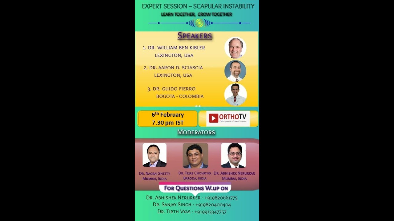 OrthoTV Presents Expert Session : Scapular Instability