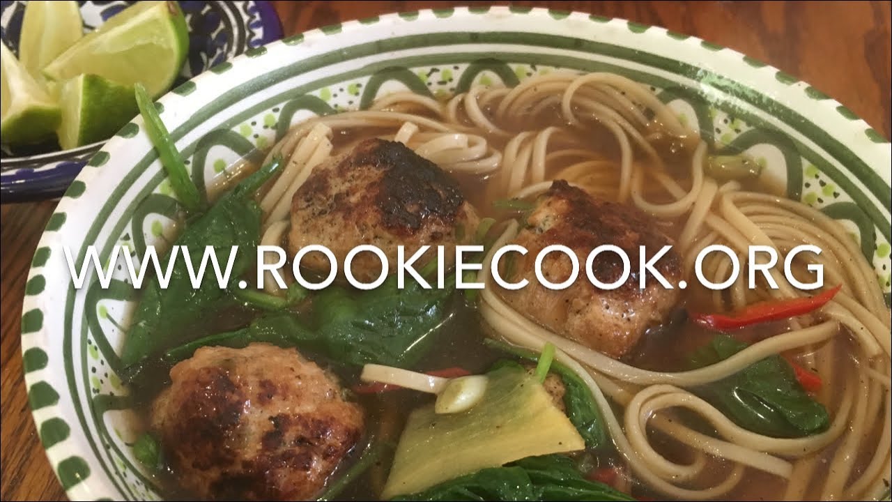 Miso Meatballs in Broth