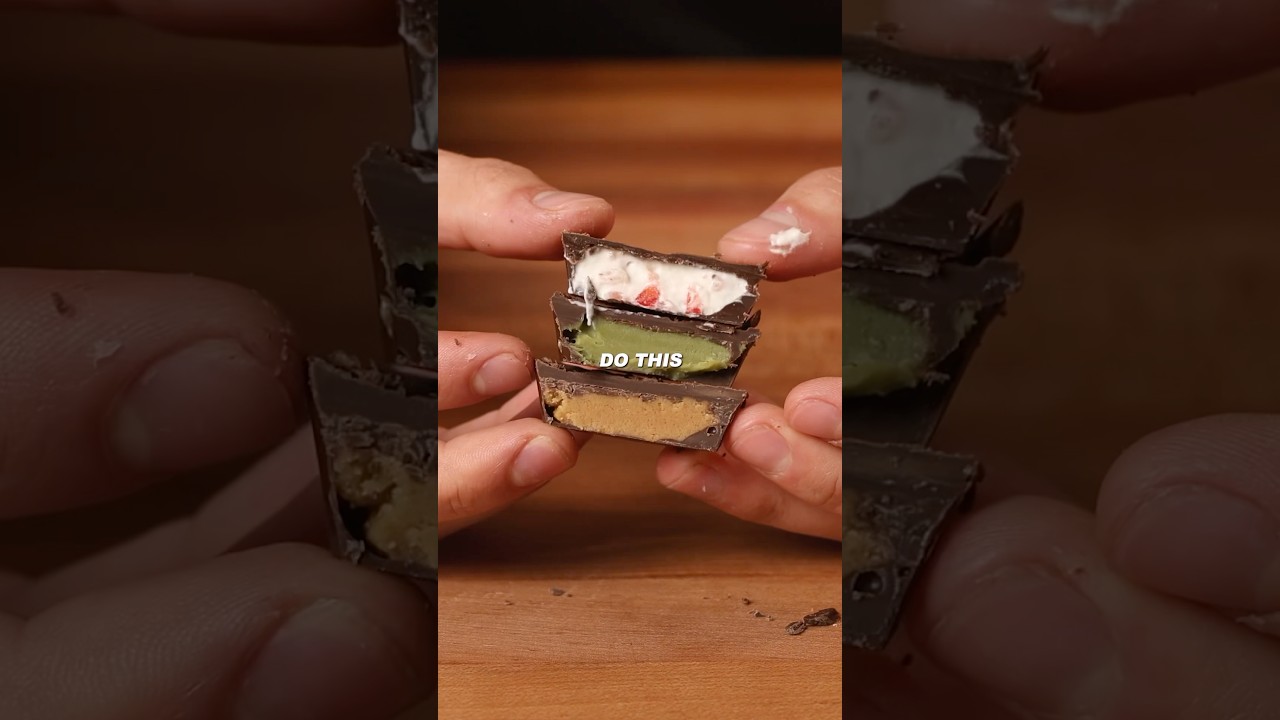 I made Reese&rsquo;s cups better #foodasmr #recipe #cooking #food