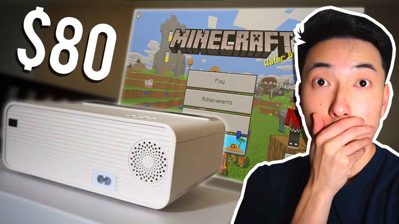 PLAYING MINECRAFT ON A $80 PROJECTOR! *INSANE*