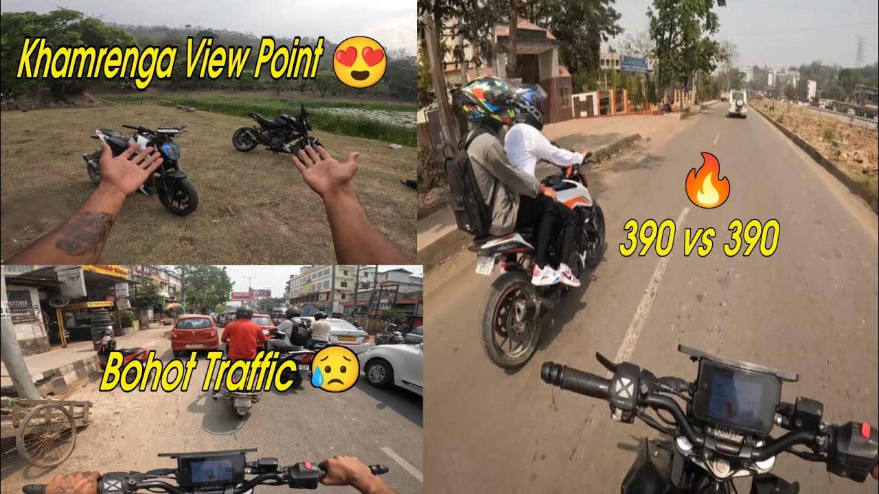 ||Bohot traffic|| ||Short ride|| ||390 vs390 ||Khamrenga view point♥️|| @lwihwr39T