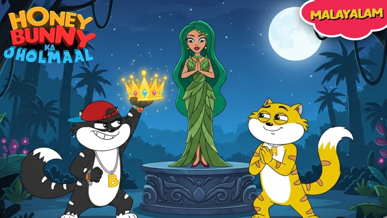 Honey Bunny നെ ബചായീ ജംഗിൾ ക്വീൻ കീ ക്രൗൺGags In Malayalam | kids show | Animation Video | Kids Show