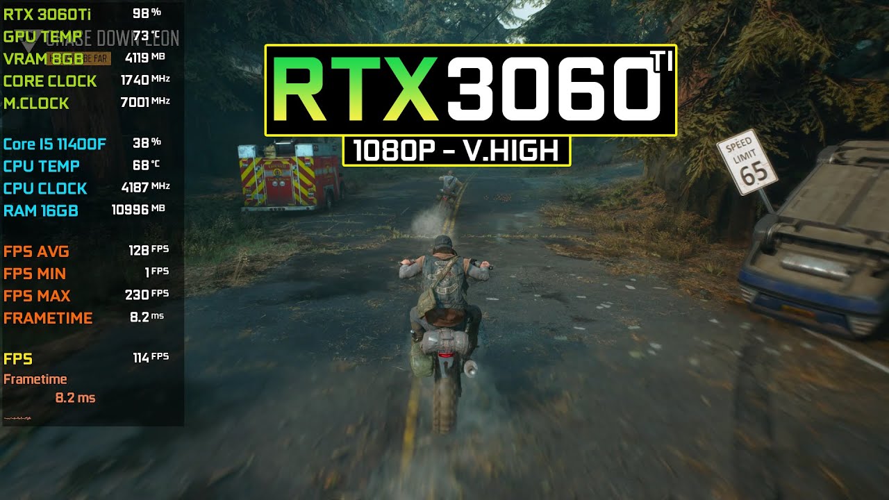 Days Gone : RTX 3060Ti + I5 11400F - 1080p | Very High Settings