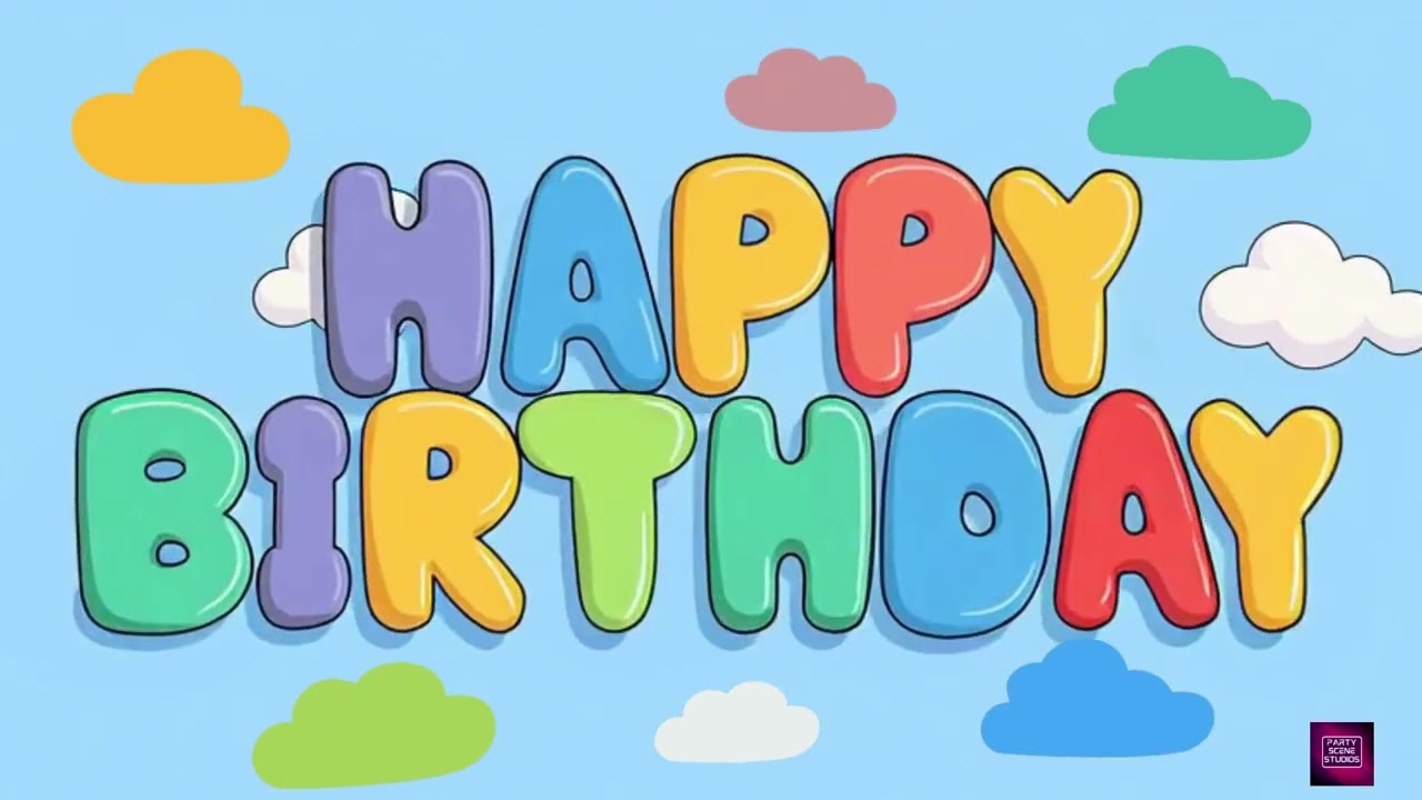 Happy Birthday Kids Animated Background – 1.5 Hour Loop (Silent)