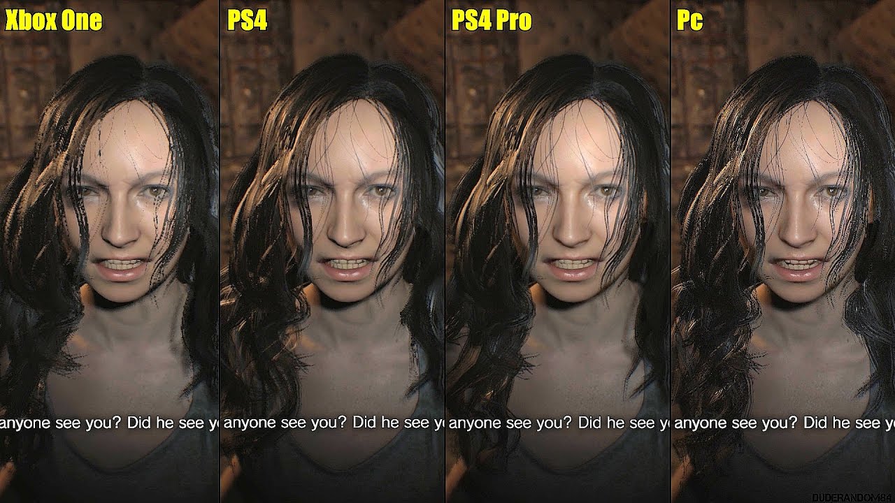 Resident Evil 7 Pc Vs PS4 Pro Vs PS4 Vs Xbox One Graphics Comparison
