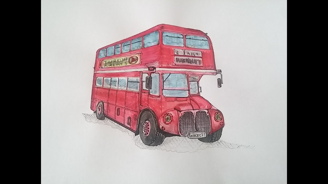 LONDON BUS DRAWING /London  Roadmaster  Bus Timelapse Drawing