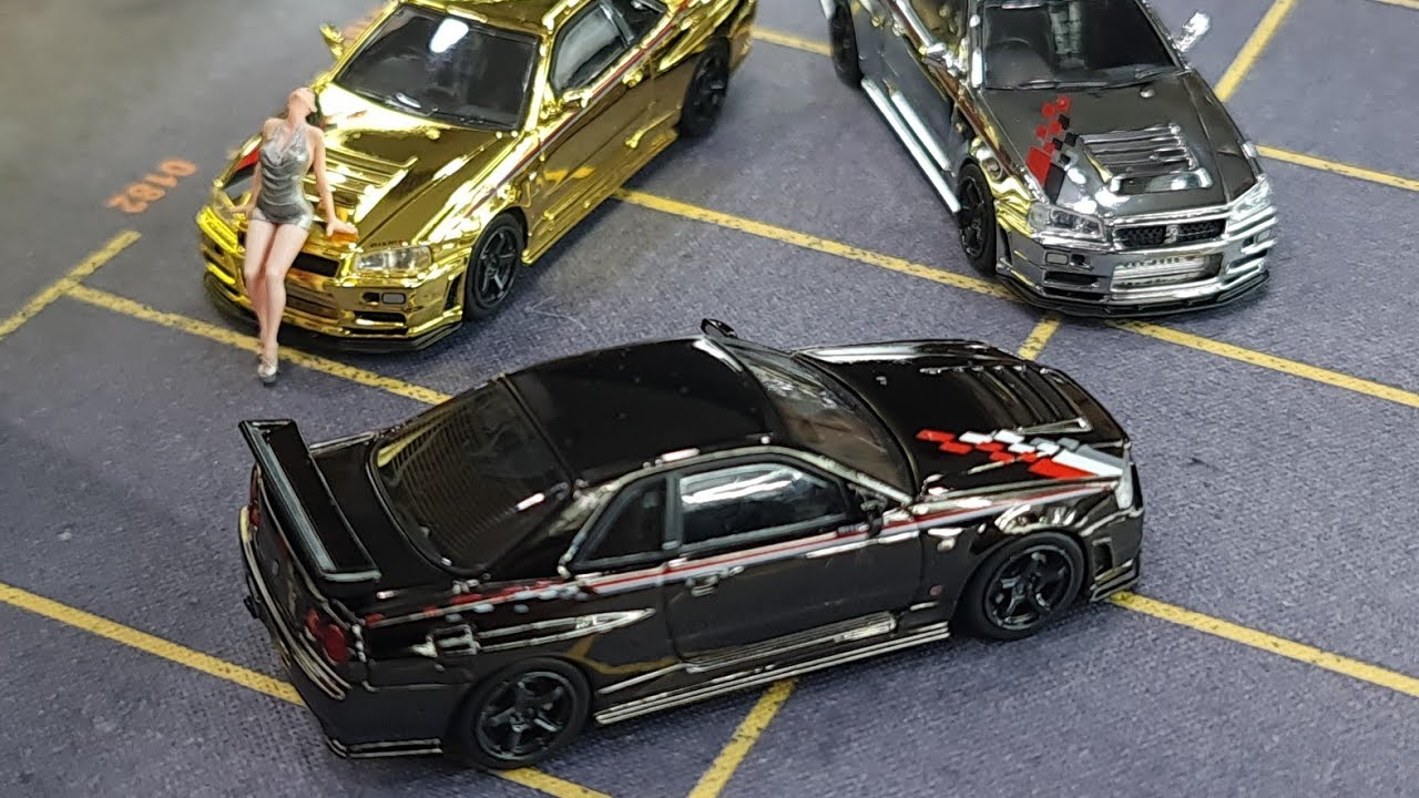 FirstLook INNO64 Nissan Skyline GT-R (R34) NISMO R-Tune Chrome Hobby Expo China 2023 Event Edition