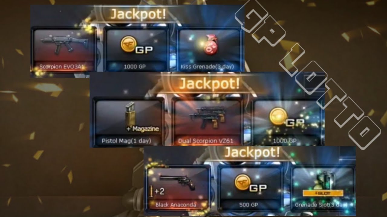 Crossfire Philippines GP Lotto (How to win: EVO3A1, DUAL SCORPION VZ61 and BLACK ANACONDA)