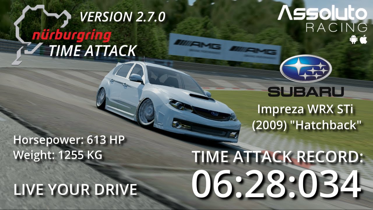 Assoluto Racing 2.7.0 | N&uuml;rburgring Time Attack [6:28:034] Subaru Impreza WRX STi '09 (Gameplay)