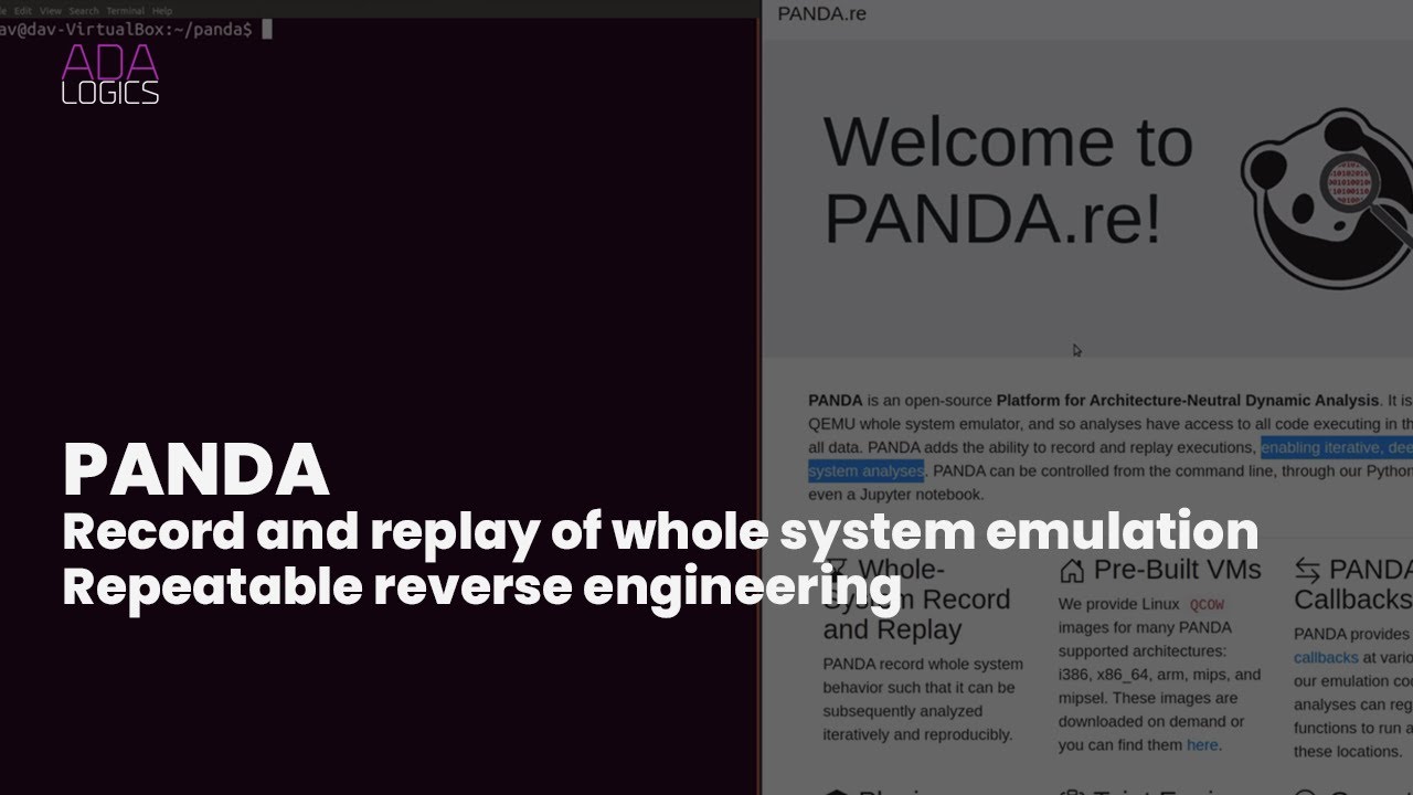 PANDA: Reverse engineering with record and replay.