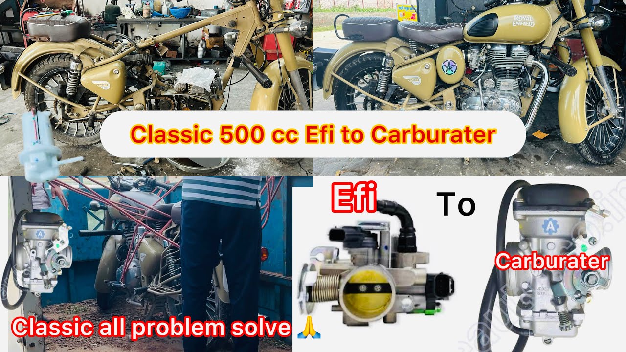 Classic 500cc missing problem solve 🙏 convert efi to Carburater ✅🤩#royalenfield #classic500 detail😇