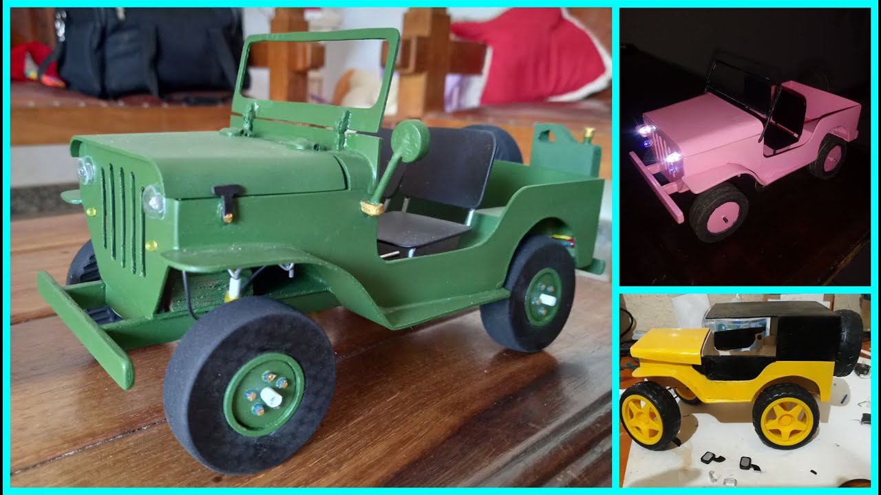 Carrinho de Controle Remoto RC com PVC! É Muita Criatividade! Projetos dos Inscritos - Jeep Willys