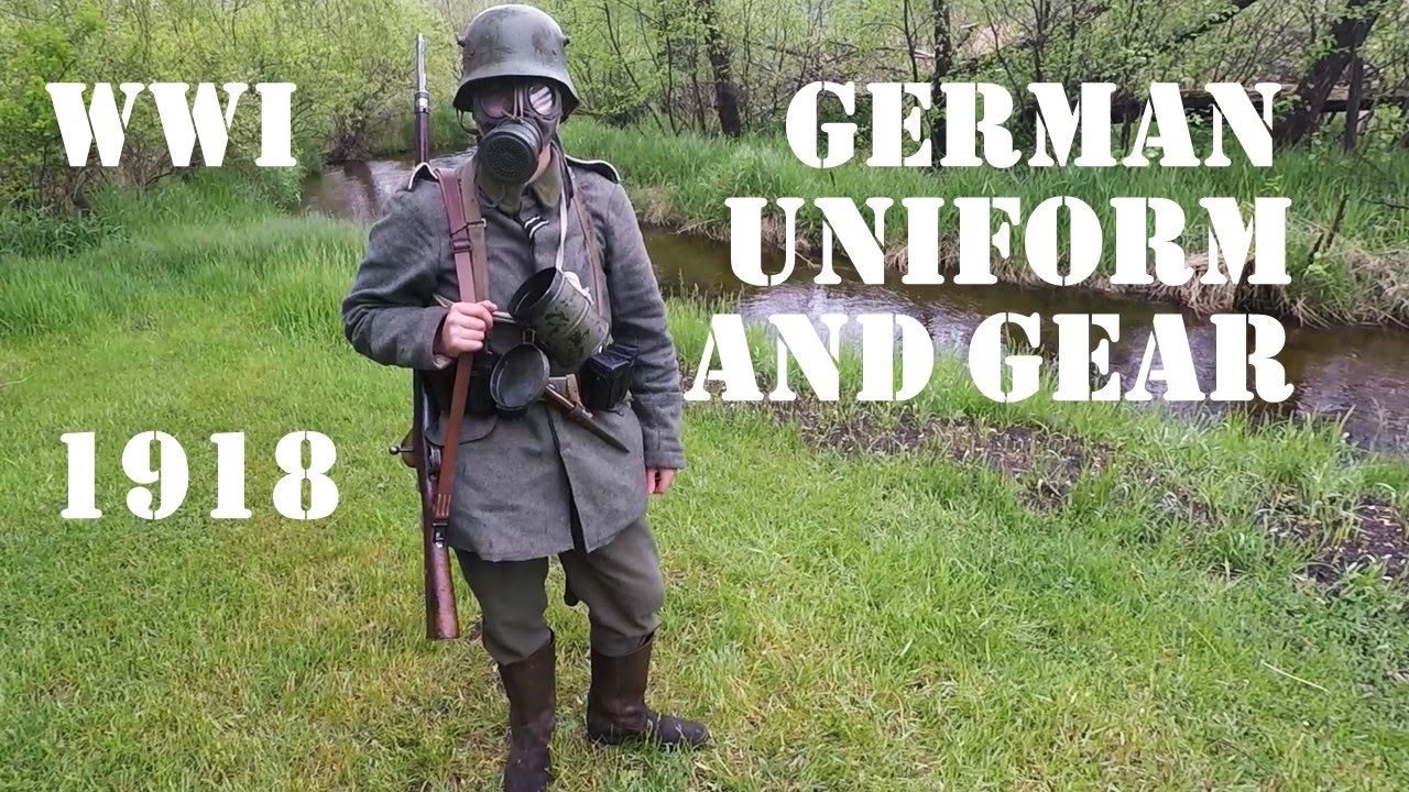 WW1 1918 Imperial German Infantryman Uniform and Equipment.