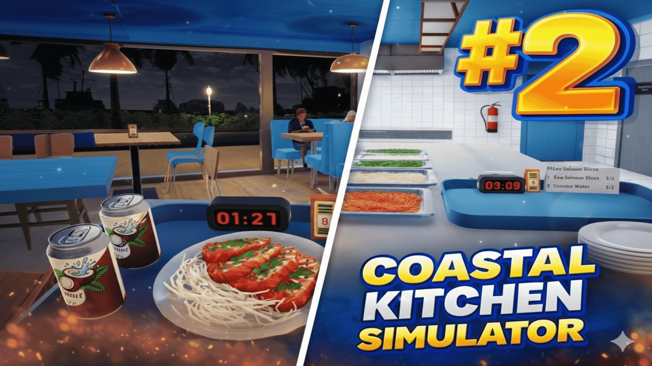 Coastal Kitchen Simulator 🍤 | Busy Night Shift Gameplay – No Commentary #2
