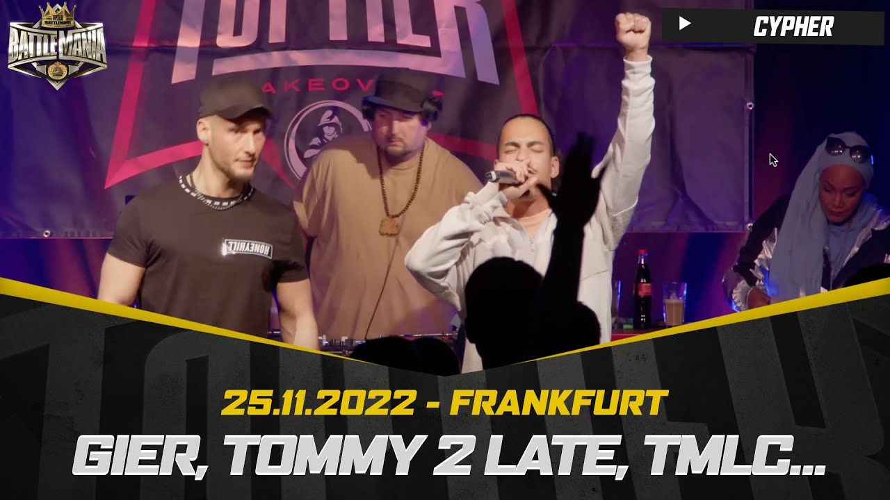TopTier Takeover FFM: 25.11.22 - Cypher mit GIER, VALIK, DASCHA, FREEZY, TOMMY 2 LATE, TMLC