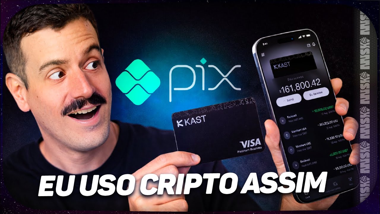 Agora Envio PIX Usando Minhas Criptomoedas! Cart&atilde;o KAST