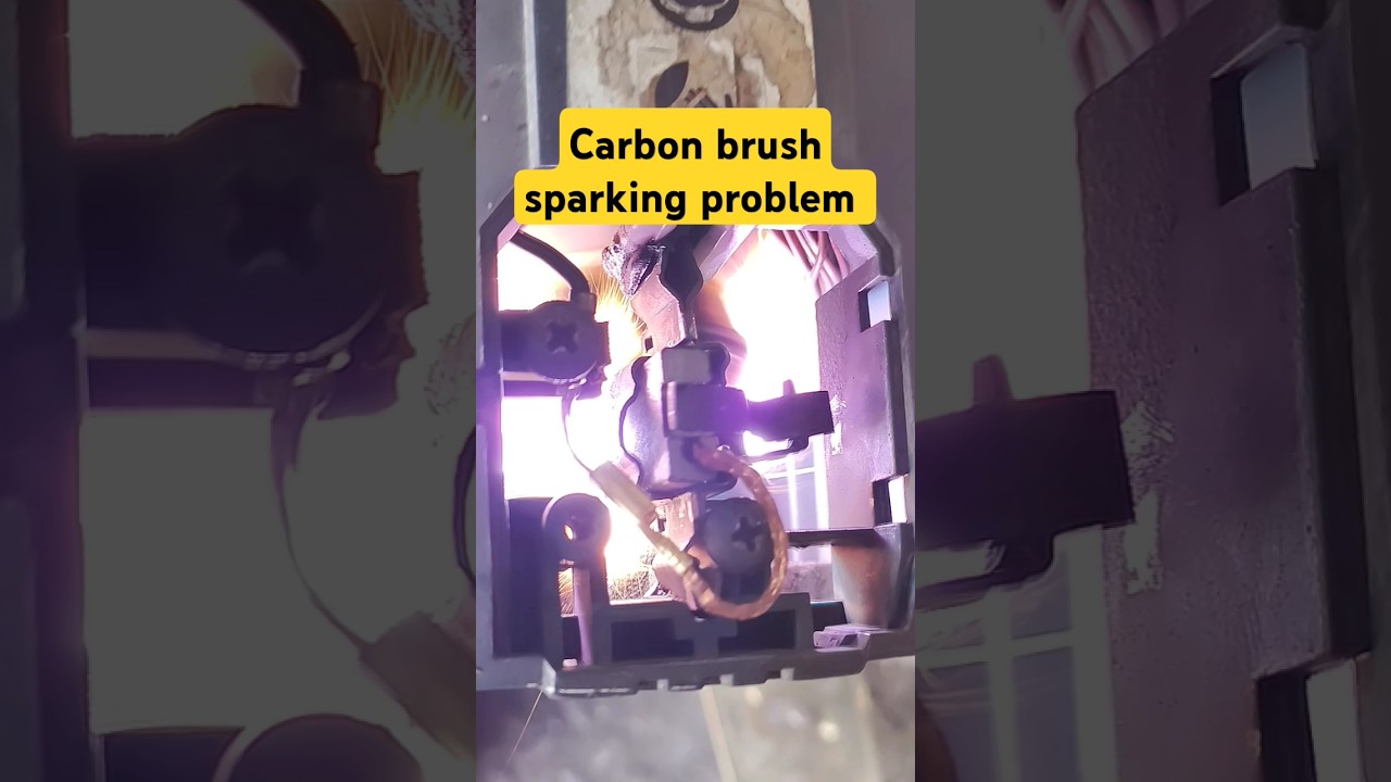 Carbon brush sparking. armature commutator problem.