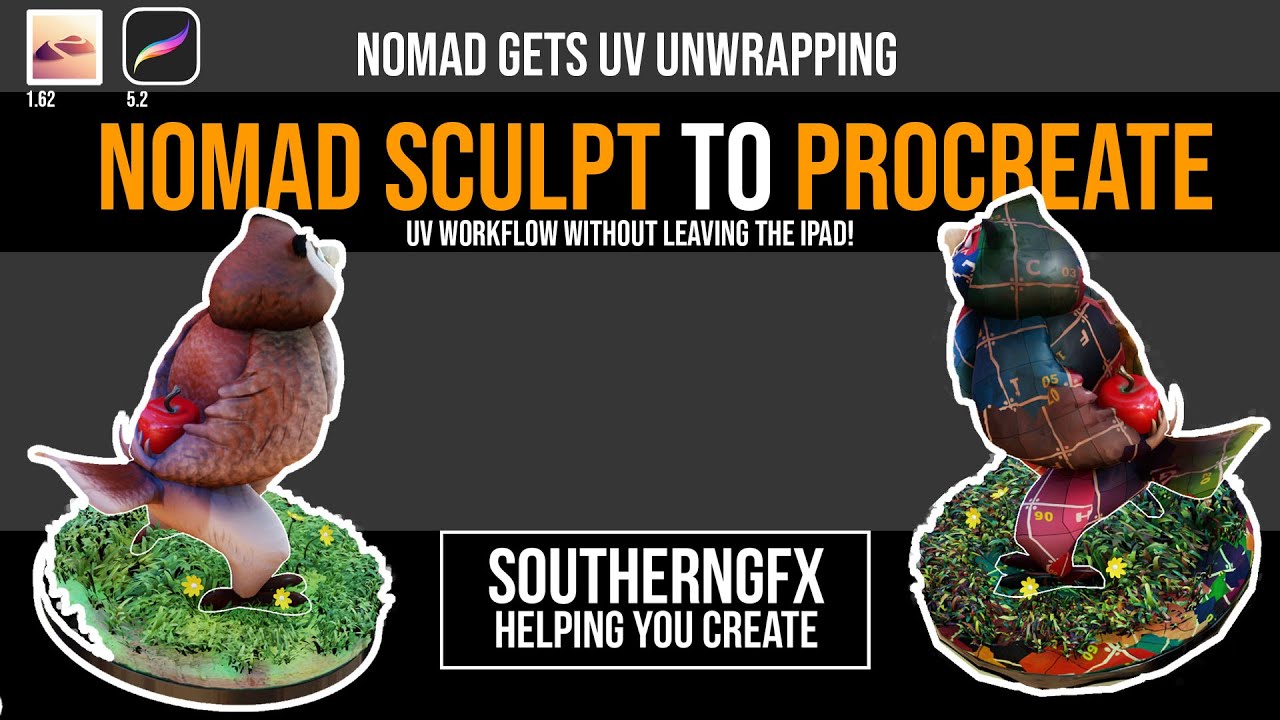 NOMAD 1.6.2 TO PROCREATE 5.2 – with New UV unwrapping