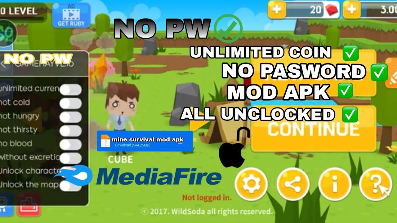 Mine survival mod apk 2.5.0 media fire no pw||no pasword|| media fire