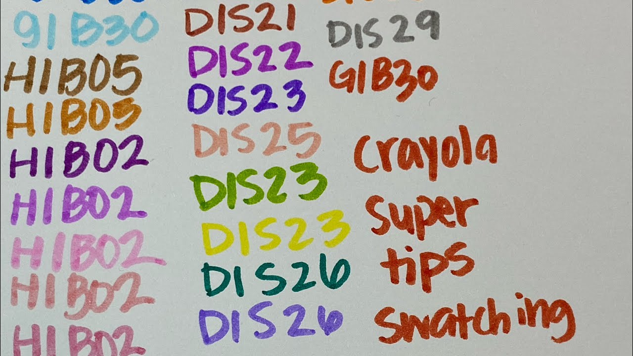 Swatching crayola super tips into my sketchbook asmr 