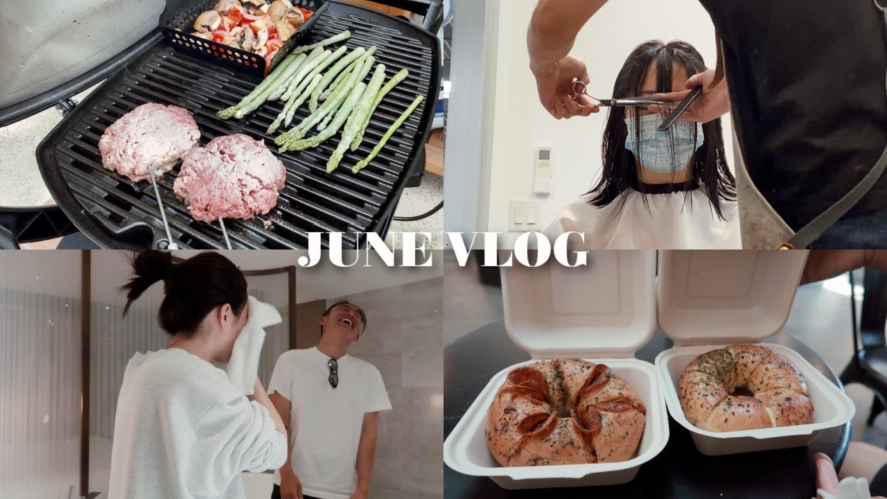 JUNE VLOG | 涤纶的新烤炉｜墨西哥烤玉米｜刘海新发型｜环球影城的一天｜男孩子的快乐