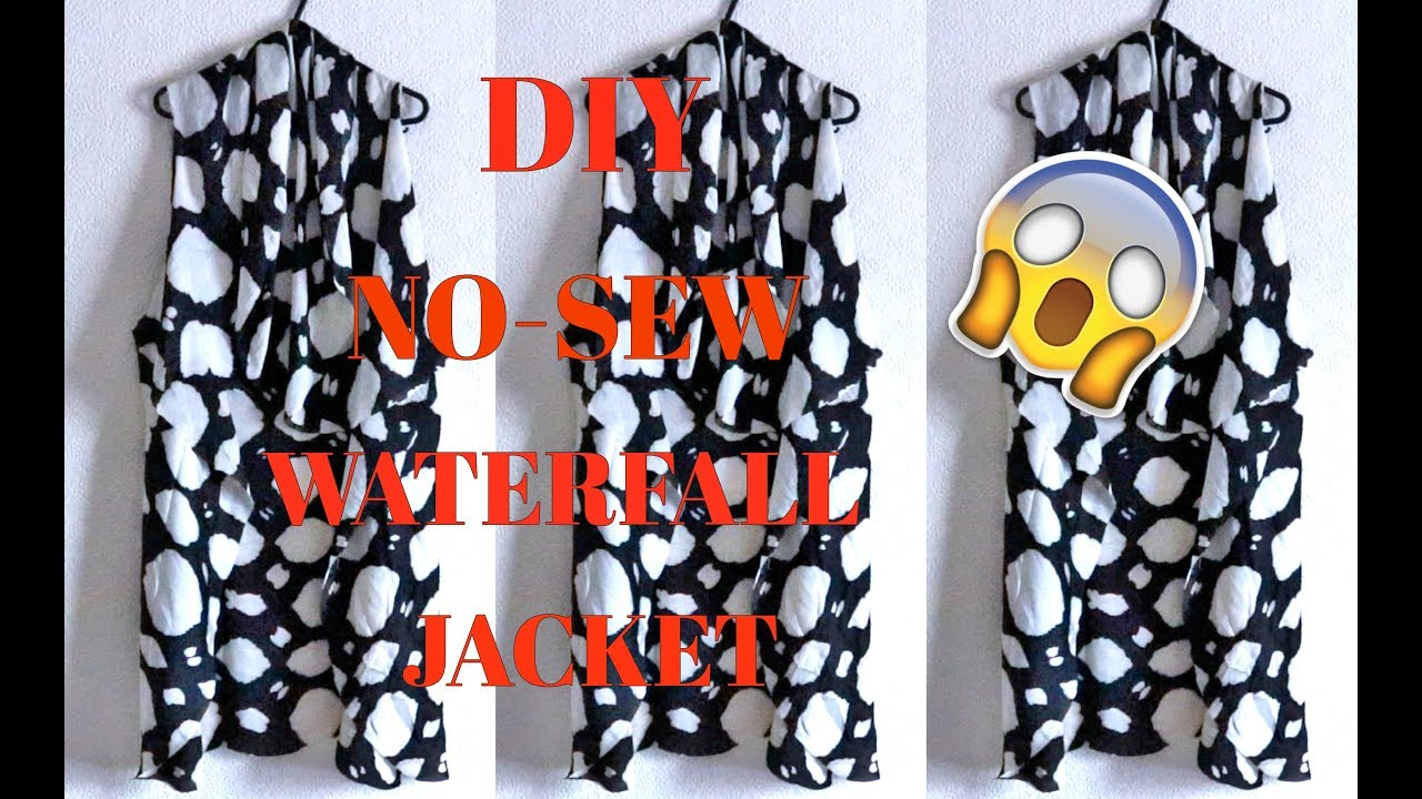 ✂️ 😱DIY:WATERFALL JACKET | NO -SEW | CIRCLE SKIRT METHOD BEGINNERR FRIENDLY