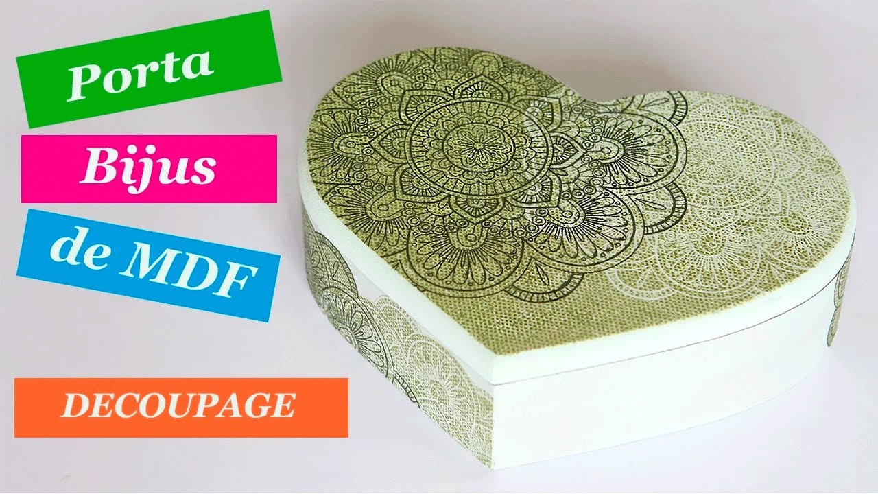 Como Fazer Decoupage de Guardanapo em Caixa de MDF - Porta Bijuteria