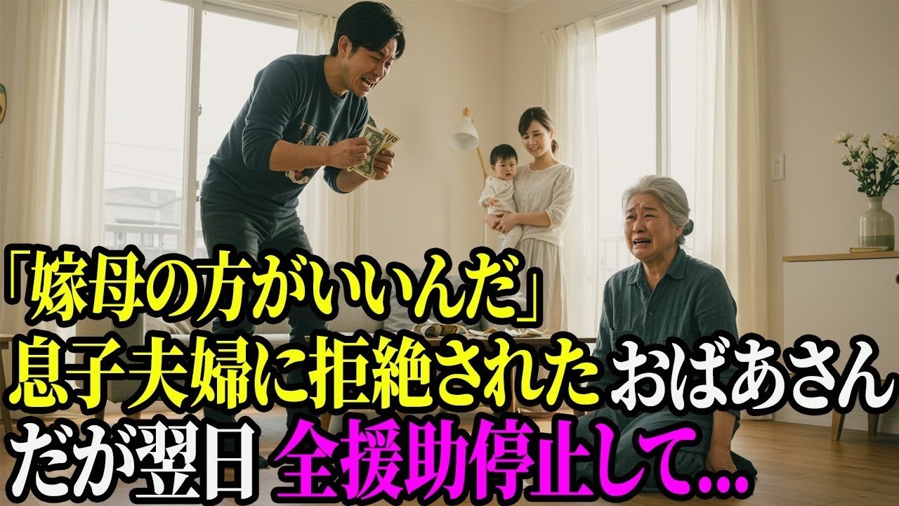 「嫁のおかあさんの方が大事だから」──5000万円援助した息子に見捨てられた私。全援助を停止した瞬間し息子夫婦の未来を崩壊させます【70代シニアライフ】