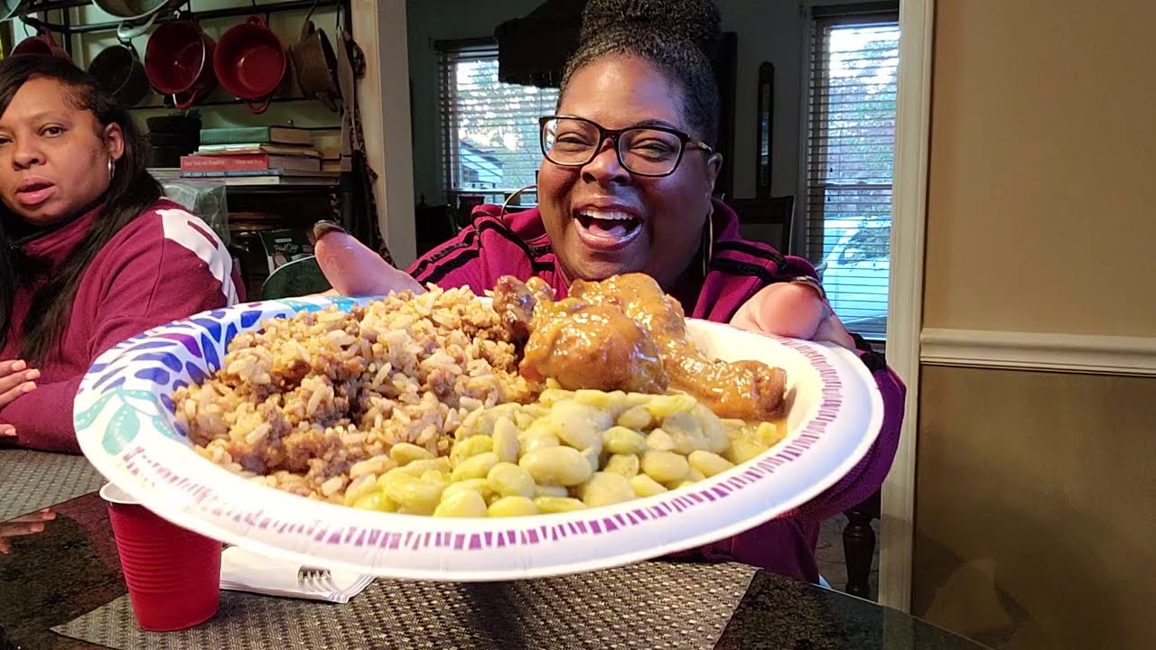 Sunday Dinner! Vidalia Chicken, Double Dirty Rice & Lima Beans!