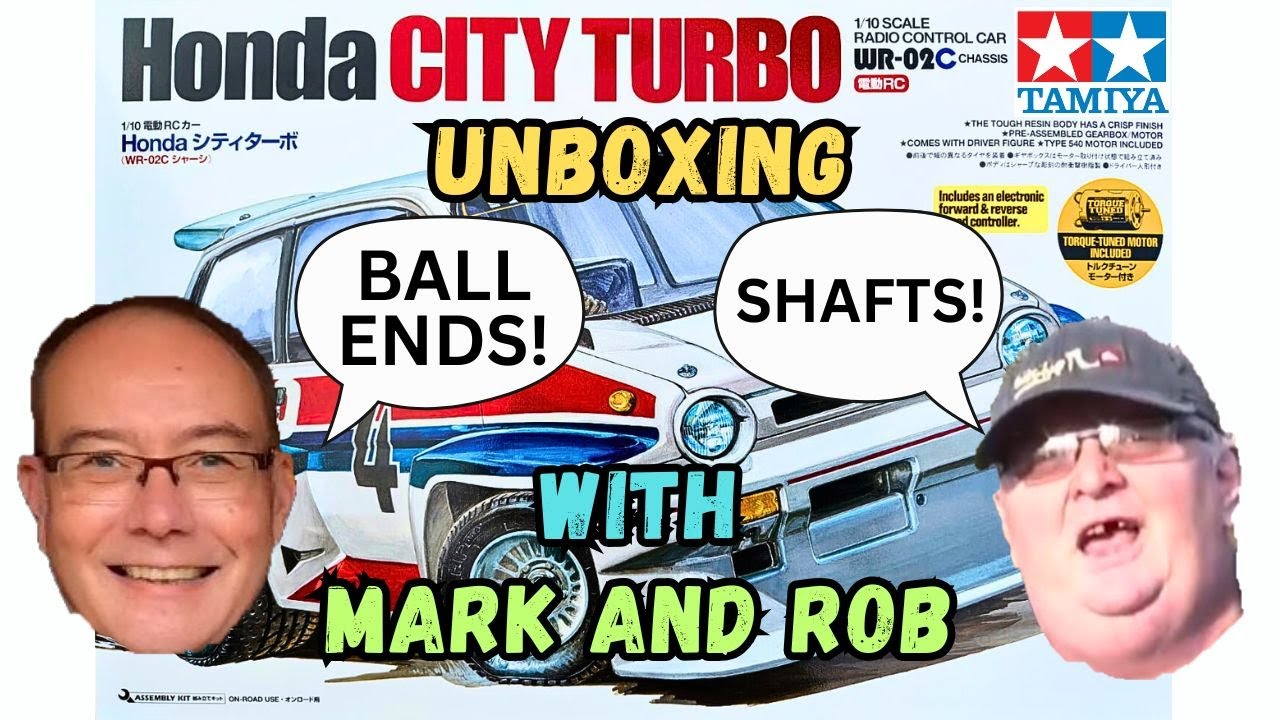 Tamiya Honda City Turbo Kit Unboxing With Mark Bryan and Rob Brennan. Tamiya kit 58611