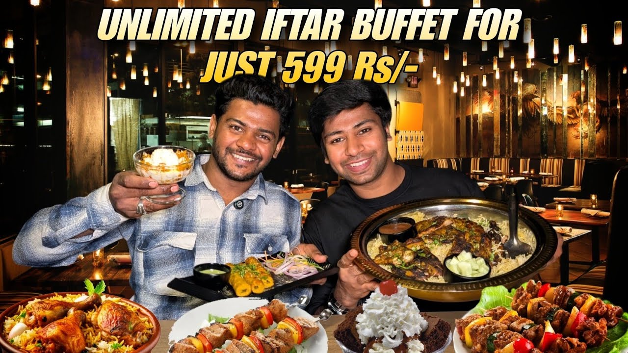 Unlimited buffet for iftyari for just 599 Rs/- at marbella multicuisine rooftop Restaurant❤️