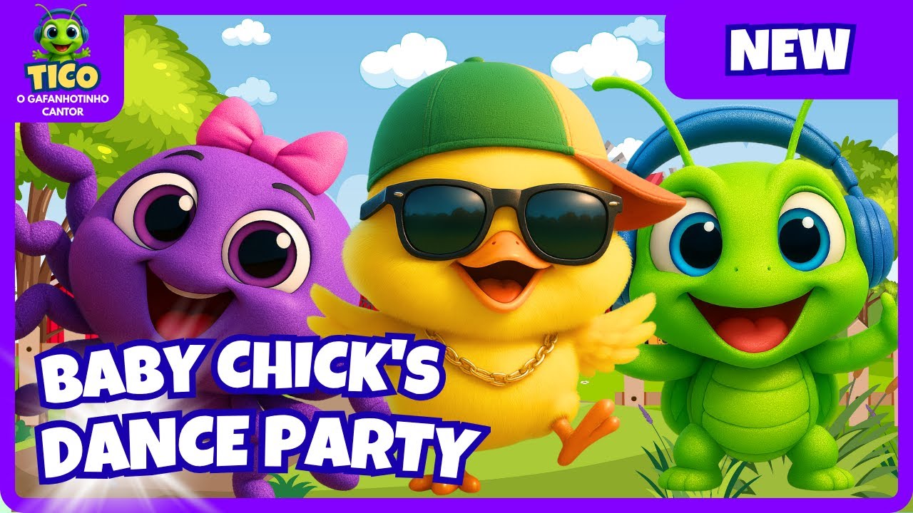 🐥 BABY CHICK DANCE PARTY with TICO! 🦘 Learn Colors & Dance Moves | Nursery Rhymes for Kids
