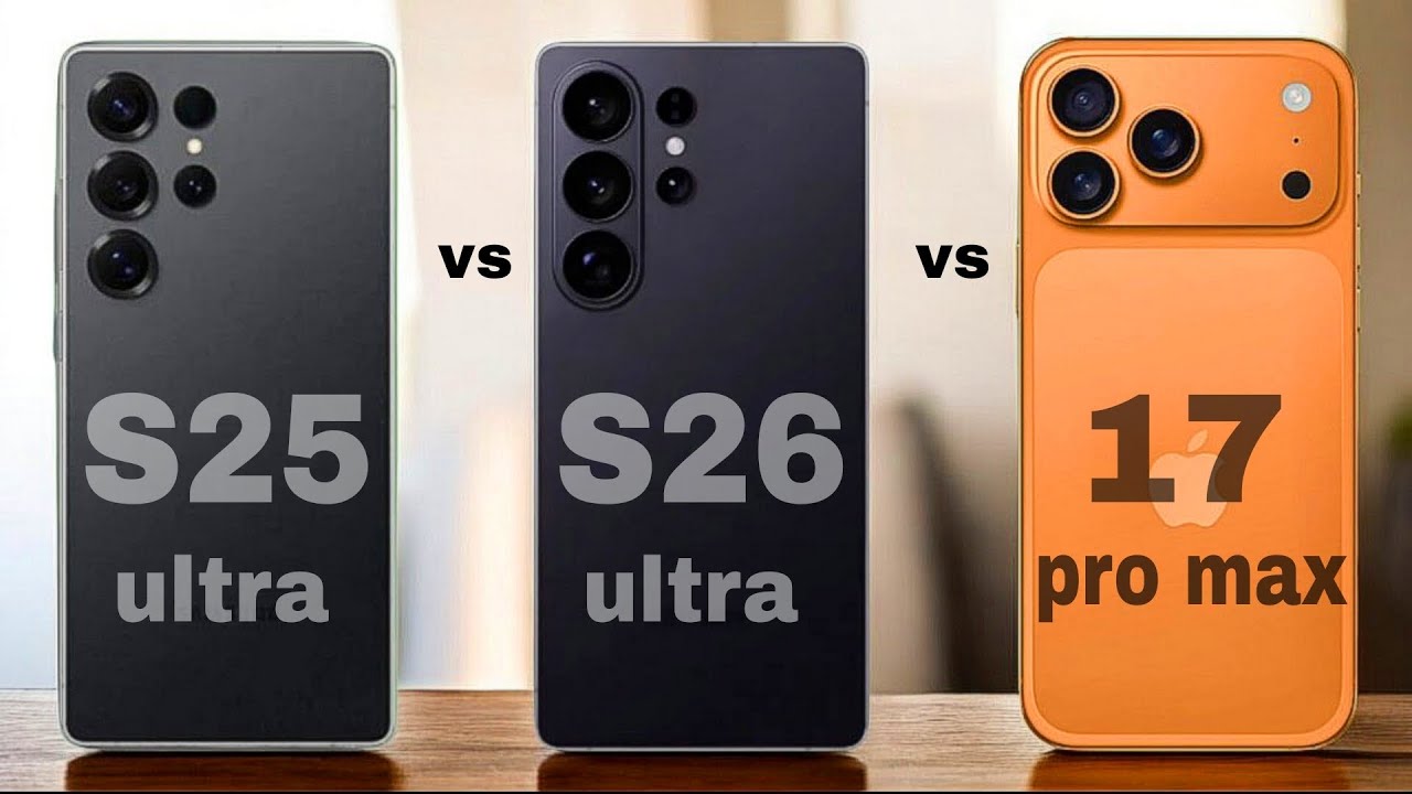 Samsung s25ultra vs Samsung S26 ultra vs iPhone 17 pro max