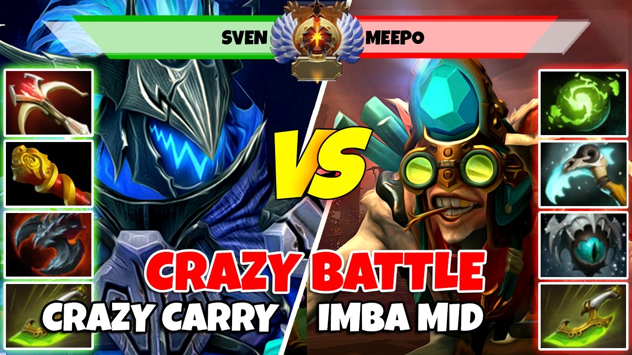 SVEN (Carry) vs MEEPO (Mid) - Epic Battle Of Immortal Rank Dota 2 Players - Z Dota 2